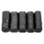 金诗洛 K5238 (100只)黑色垃圾袋 背心手提塑料袋平口抽绳自动打包垃圾袋 平口50*55cm