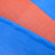 共泰 篷布 防水防雨加厚油布 户外防尘遮阳遮雨装修雨棚塑料篷布苫布 160克PE材质 蓝桔色 10*15m 1张