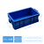车间塑料周转箱灰色收纳盒小号长方形零件盒螺丝储物箱养龟箱 蓝色带耳朵:395x280x120mm 加厚周转箱
