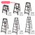 日本长谷川梯子折叠轻量铝合金五六步楼梯人字梯工程梯RZB RZB-21b(七步高1.99M)