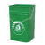 定制30L带盖把手提户外垃圾桶40l分类方形加厚室外果皮箱圆形适配 定制30L手提方桶-绿色 30L适配