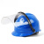 CLCEY电力职业安全帽电工国标国家电网施工带透明面罩全脸防护印字头盔 蓝色电力安全帽