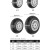 优依思脚轮重型4寸单轮，轮子直径100mm,宽度50mm,孔距15m,轴承型号6202