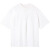 北极绒夏季极简休闲系小众设计感交叉罗纹领口半高领短袖T恤男短袖上衣 白色 XL