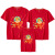 明地一族2024新年龙年红色亲子装T恤纯棉一家三四口儿童节礼物元旦幼儿园 新年-1 宝120