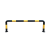 车位防撞护栏U型钢管护栏道路厚安全隔离防护栏加油站黄黑反光警示柱 89*800*500*2.0mm红白 U型钢管护栏（送安装螺丝）