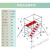 脚手架铝合金脚手架移动平台直爬梯外斜撑活动脚手架装修 奔新农 1层铝合金脚手架