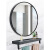 好运马卫生间镜子 卫生间镜子挂墙卫生间镜子带卫生间浴室镜圆形带置 其 单圆镜:绅士黑40CM