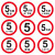 限速公里标志牌厂区限速小区限速标识牌减速慢行指示交通标志牌 5km限速( 平面款) 60x60cm