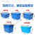 塑料周转箱带盖物流运输箱加厚物料箱框长方形斜插式塑料箱 长宽高60*40*35厘米 355箱蓝色