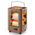 室内取暖器小型烤火炉电烤炉电热扇办公室暖脚小太阳四方形烘 (新升级款)大款金色+灯管3根