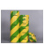羽的王黄绿PVC警示胶带地面划线地板胶双色斑马线胶带 【黄绿斜纹】宽120mm*33米*1卷