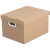 联嘉 牛皮纸储物箱文件箱 搬家整理箱 有盖带扣手43x31x24cm 5个