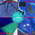 GJXBP火狐狸披肩帽劳保防烫防尘帽子电焊头套焊工防护装备用品 23-6680蓝色标准码