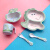 贝亲可爱儿童餐盘分格卡通宝宝家用吃饭辅食竹纤维碗勺子婴儿餐具套装 熊猫碗盘杯勺叉