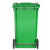 鸣固 ZJ3891 垃圾桶大号加厚塑料带盖带轮 户外商用厨房物业小区环卫环保垃圾箱  绿色120L