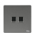FSL 双网线（灰色） F31银钻灰墙壁插座面板86型暗装定制
