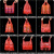 ubag 红色透明背心袋 餐饮商超批发手提式一次性塑料袋 厚款24*37=100个单位：扎