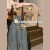 UOSU夏季甜酷穿搭一整套女韩版时尚短袖上衣牛仔背带裤两 蓝色背带裤【单件】 XL 【建议115-125斤】