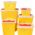 锐器桶废物利器盒黄色一次性锐器盒诊所用圆形方形针头垃圾桶 10个方形3升