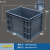 EU箱过滤箱物流箱塑料箱长方形周转箱欧标汽配箱工具箱收纳箱 中号3层 灰色