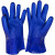 手套劳保加绒耐磨防刺防水防滑防油耐酸碱工业全浸塑专用杀鱼手套 全浸塑蓝磨砂（3双）