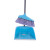 沸耐笙 FNS-2978 软毛塑料扫把清洁扫把簸箕套装扫笤帚扫地组合 蓝色  件
