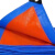 嘉辰固 PE双面防水布篷布 遮阳遮雨篷布 蓝橘色 15m×20m