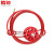 腾驰 轮式缆绳锁 可调节钢缆安全锁具阀门锁 直径3.8mm长2米红色