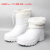 白色靴耐用高筒加棉靴雨鞋耐油耐酸工厂厨房保暖雨靴EVA胶鞋  39 EVA材质中帮(加棉)