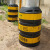 电线杆防撞桶1米1.2米高圆柱型加厚电杆防撞墩交通安全保护电力黄黑红白桶 【黑色1200mm*650mm】