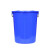 大环卫户外酒店带盖圆容量水桶小号塑料桶工厂厨房加厚 60L垃圾桶 蓝带盖