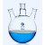 斜三口烧瓶 玻璃三颈烧瓶 反应器圆底球形蒸馏瓶 高硼硅 标口 250 25ml/14*14*14