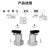 恒盾达 转角下压气缸ACK25/32/40/50/63-L/-R 90度180度旋转夹紧气缸 ACK32L(银色)下压左旋 