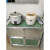 简易餐边柜碗柜厨柜三层组装柜不生锈铝合金柜橱柜厨房收纳柜 二层4门浅绿色503365 双门