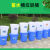 大号垃圾桶户外塑料环保酒店餐厨工业商用圆形带盖大容量收纳水桶 50升+盖（蓝色）偏小