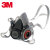 3M6200防毒面具半面罩头戴式防护防尘面具 1个中号 JM