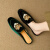TATAEK女鞋中式国风手工丝绒刺绣钉珠包头平底半拖鞋夏季外穿懒人穆勒鞋 绿色 34