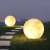月球灯户外庭院家用装饰防水太阳能月亮灯花园发光球灯景观月亮灯 月球灯吊挂款20cm