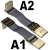 ADT标准型HDMI2.0公对公延长线 支持2K/144hz 4K/60Hz 弯头扁平线 A1-A2 10cm