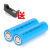 18650平头锂电池可充电2200大容量充电宝手电筒小风扇电池3.7V4.2 2节2200平头送1节（共3节）