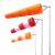 韩曼柯 耐用型气象风向袋 户外夜光风向标布袋风向标油气化工企业风向测试带（不带立柱）2米/大红反光款