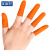 英思坦 防滑乳胶手指套（100只装）带麻点耐磨银行会计工业防护用 橙色 中号 3Z00247
