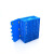 内倒式塑料折叠筐 出口常用 高强度物流标准胶框EU欧标 蓝色 带盖 240毫米