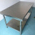 加厚201不锈钢桌子正方形工作台厨房切菜案台奶茶包装台打荷Q 加厚100长*60宽*80高 双层