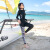鲨巴特（SBART）女士潜水服分体长袖泳衣2024新款日韩保守运动冲浪游泳衣 黑色 M