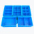 映季 周转箱 长方形塑料五金工具多格零件盒分格箱螺丝分类收纳盒整理盒物料元件盒汽车车载工具储物箱 400四格/44*33*10cm 蓝色