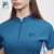 斐乐（FILA）女子针织短袖衫2024夏季新款高尔夫运动拼色防晒T恤 洛哥蓝-DG 175/92A/XL