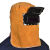 埠帝牛皮电焊帽子自动变光面罩头戴式软皮焊工防火花飞溅防烫 黄色披肩帽