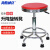 海斯迪克 HKQS-125 实验室凳 升降旋转凳车间工作椅 办公室椅子小圆凳 PP脚钉款/红色 高约43-57cm